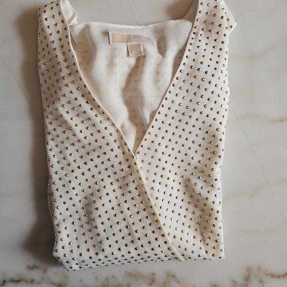 Michael Kors Large Woman's Sleeveless Crossover Blouse - Picture 3 of 6